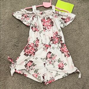 Pink Floral Romper